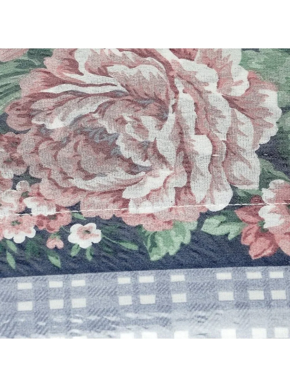 DAN RIVER Criterion Twin Sheet Set 3 pc Blue Floral Cotton Blend New Vintage